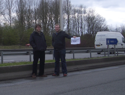 Martin and Philipp hitching in France
