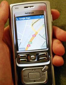 Google-maps mobile in Nokia N91.jpg