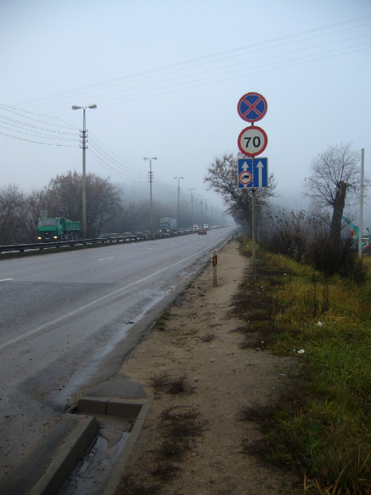 Hitchhike spot to go towards Kaunas